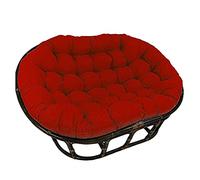 Papasan Four-Corner Arc Chair Cushions, Rattan Swing Chair Pads, Double Oversized, Outdoor Waterproof with Ties, dark gray, 170cmX120cm
