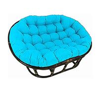 Papasan Four-Corner Arc Chair Cushions, Rattan Swing Chair Pads, Double Oversized, Outdoor Waterproof with Ties, dark gray, 170cmX120cm
