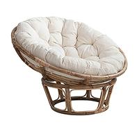 Papasan Round Chair Cushions, Papasan Cushion Only, Papasan Cushion Cover Swing Basket Cushion, Thick Egg Nest Seat Cushions for Indoor Balcony,White,140x140cm