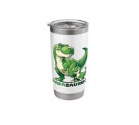Papasaurus Father's Day Best Dad T-rex Papa Stainless Steel Insulated Tumbler