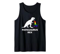 Papasaurus Rex Shirt Proud LGBT Dad 2018 Pride Parade Tank Top