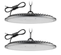 papasbox 2 PCS 500W UFO LED High Bay Light, 50000LM UFO led Workshop Light, Cold White 6500K Bright Workshop Lighting, IP65 Waterproof Industrial lamp high Bay for Factories, Garage, Warehouse