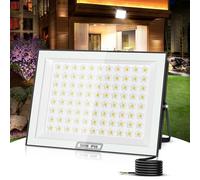 papasbox 300W LED Floodlight Outdoor, 30000LM Super Bright, 6500K Cool White Outdoor Floodlight, IP66 Waterproof, Security Light for Backyard, Driveway, Garage, Hallway, Garden