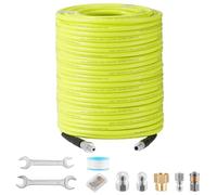 papasbox 30M Pressure Washer Drain, 5800PSI/400bar Pipe Hose Cleaning Kit, Sewer Jetter Kit, High Pressure Hosewith Connect Kits, Jet Nozzle and Rotating Jet Nozzle for Karcher K2-K7 Series