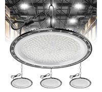 papasbox 4 PCS 500W UFO LED High Bay Light, 50000LM UFO led Workshop Light, Cold White 6500K Bright Workshop Lighting, IP65 Waterproof Industrial lamp high Bay for Factories, Garage, Warehouse