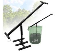 papasbox Manual Bin Compactor, Hand Press Rubbish Press with 2 Hooks for Wheelie Bin, Heights Adjustable for Waste Compactor Waste Compressor, Recycling Trash Tool for 240L Wheelie Bins(Black)