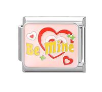 papasgix Italian Charm Bracelet Charms Silver Words Modular for Italian Charm Text Italian Style Charms fits all 9mm Bracelet Retro Personality Accessories Mother's Day Gift mine pink