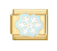 papasgix Italian Charms, Christmas Italian Charms Christmas Tree Bell Socks Elk Gift Box Snowman Candy Italian Charm 10mm*9mm Gold Italian Charm Bracelet Link, Stainless Steel, No Gemstone