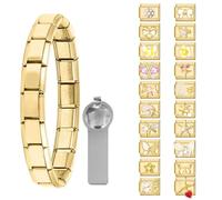 papasgix Italian Charms Set - 10mm*9mm Charm Bracelet, Love Fruit Cake Pendant, Stainless Steel, No Gemstone