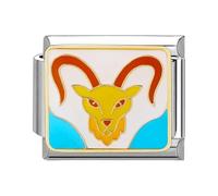 papasgix Modular for Italian Charm Italian Charms for Women 12 Constellations Italian Style Charms fits all 9mm Bracelet Retro Personality Charms Bracelets Accessories Gift White Capricornus