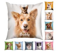 papasgix Personalised Cushion Cover Custom Photo Text Soft Plush Double-Sided Printed Cushions Pillow Custom Photo Text Gifts For Mum, Dad, Boyfriend, Girlfriend, Friend, Birthday