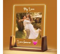 papasgix Personalized Gifts for Women Men, Night Lights Picture Frame, Custom Picture Frames with Photo, Personalized Anniversary Couple Gifts for Boyfriend Girlfriend Birthday Christmas