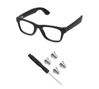 PapaViva 1Pc Screwdriver & 4Pcs Replacement Temple Screw Set for Ray-Ban Meta Wayfarer/Skyler/Headliner (Gen 2) & Oakley Meta HSTN AI Glasses - Silver