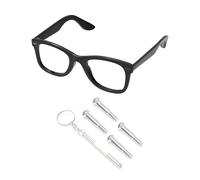 PapaViva 1Pc Screwdriver & 4Pcs Replacement Temple Screw Set for Ray-Ban RB2140/RB4340/RB2168/RB4168/RB4169/RB4195/RB4152/RB5022/RX5121/RX5227 Sunglass - Silver
