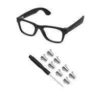 PapaViva 1Pc Screwdriver & 8Pcs Replacement Temple Screw Set for Ray-Ban Meta Wayfarer/Skyler/Headliner (Gen 2) & Oakley Meta HSTN AI Glasses - Silver