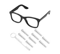 PapaViva 1Pc Screwdriver & 8Pcs Replacement Temple Screw Set for Ray-Ban RB2140/RB4340/RB2168/RB4168/RB4169/RB4195/RB4152/RB5022/RX5121/RX5227 Sunglass - Silver