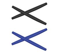PapaViva 2 Pairs Replacement Ear Socks for Oakley Wingfold OX5100 OX5101 EVS OX5115 EVR OX5118 OX5121 - Black & Blue