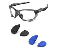 PapaViva 2 Pairs Replacement Nose Pads for Oakley Clifden OO9440 56mm - Black & Blue(Oversize)