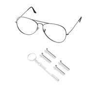 PapaViva 2 Pairs Replacement Temple Screws Set for Ray-Ban RB3533 57mm Sunglass - Silver