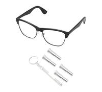 PapaViva 2 Pairs Replacement Temple Screws Set for Ray-Ban RB4165/RB2132/RB4057/RB4184/RB4175/RB4191/RB4195 Sunglass - Silver (Flat Slotted)
