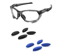 PapaViva 4 Pairs Replacement Nose Pads for Oakley Clifden OO9440 56mm - Black & Blue