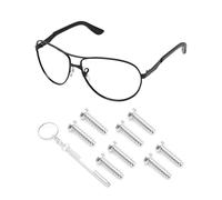 PapaViva 4 Pairs Replacement Temple Screws Set for Ray-Ban RB3386/RB3445/RB3393 Sunglass - Silver (Flat Phillips)
