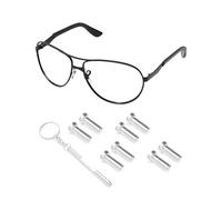 PapaViva 4 Pairs Replacement Temple Screws Set for Ray-Ban RB3393 64mm / RB3522 61mm Sunglass - Silver