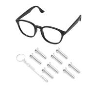 PapaViva 4 Pairs Replacement Temple Screws Set for Ray-Ban RB3445/RB3379/RB4259/RB2198/RB4234/RB2180 Sunglass - Silver (Flat Phillips)