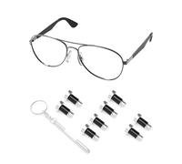 PapaViva 4 Pairs Replacement Temple Screws Set for Ray-Ban RB3530/RB3528/RB3713D/RB3016F/RB3457/RB3138/RB4140/RB4416 Sunglass - Silver (Flat Slotted)