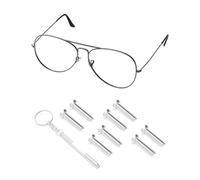 PapaViva 4 Pairs Replacement Temple Screws Set for Ray-Ban RB3533 57mm Sunglass - Silver