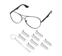 PapaViva 4 Pairs Replacement Temple Screws Set for Ray-Ban RB8313/RB3483/RB3364/RB3549/RB3569/RB3445/RB3198 Sunglass - Silver (Flat Phillips)