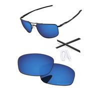 PapaViva Replacement Lenses Compatible with Oakley Gauge 8 L OO4124 62mm Sunglass Deep Water Polarized