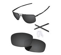 PapaViva Replacement Lenses Compatible with Oakley Gauge 8 L OO4124 62mm Sunglass Solid Black Polarized