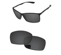 PapaViva Replacement Lenses Compatible with Ray-Ban Liteforce RB4179 62mm Sunglass, Solid Black, Liteforce RB4179 62mm