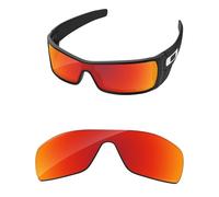 PapaViva Replacement Lenses for Oakley Batwolf OO9101 27mm Sunglass Fire Red Polarized