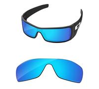 PapaViva Replacement Lenses for Oakley Batwolf OO9101 27mm Sunglass Ice Blue Polarized
