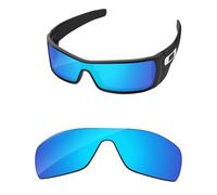 PapaViva Replacement Lenses for Oakley Batwolf OO9101 27mm Sunglass Ice Blue Pro+ Anti-reflective Polarized