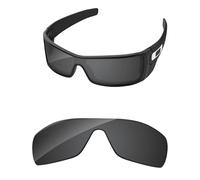 PapaViva Replacement Lenses for Oakley Batwolf OO9101 27mm Sunglass Solid Black Non-polarized