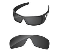 PapaViva Replacement Lenses for Oakley Batwolf OO9101 27mm Sunglass Solid Black Polarized