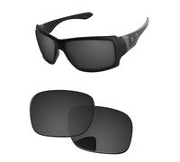 PapaViva Replacement Lenses for Oakley Big Taco OO9173 62mm Sunglass Solid Black Non-polarized