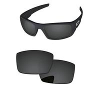 PapaViva Replacement Lenses for Oakley Crankshaft OO9239 60mm Sunglass Solid Black Non-polarized