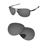 PapaViva Replacement Lenses for Oakley Crosshair New 2012 OO4060 61mm Sunglass Black Chrome Pro+ Anti-reflective Polarized