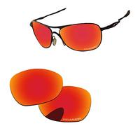 PapaViva Replacement Lenses for Oakley Crosshair New 2012 OO4060 61mm Sunglass Fire Red Polarized