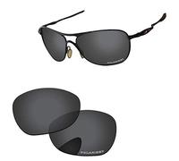 PapaViva Replacement Lenses for Oakley Crosshair New 2012 OO4060 61mm Sunglass Solid Black Polarized