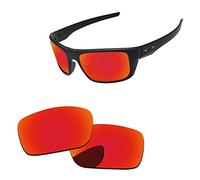 PapaViva Replacement Lenses for Oakley Drop Point OO9367 Sunglasses Frame Pro+ Fire Red Polarized