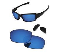 PapaViva Replacement Lenses for Oakley Fives Squared OO9238 54mm Sunglass Deep Water Polarized