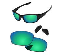 PapaViva Replacement Lenses for Oakley Fives Squared OO9238 54mm Sunglass Emerald Green Non-polarized