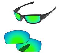 PapaViva Replacement Lenses for Oakley Fives Squared OO9238 54mm Sunglass Emerald Green Pro+ Anti-reflective Polarized