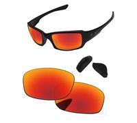 PapaViva Replacement Lenses for Oakley Fives Squared OO9238 54mm Sunglass Fire Red Pro+ Anti-reflective Polarized