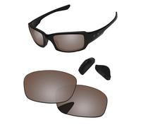 PapaViva Replacement Lenses for Oakley Fives Squared OO9238 54mm Sunglass Vivid Bronze Pro+ Anti-reflective Polarized